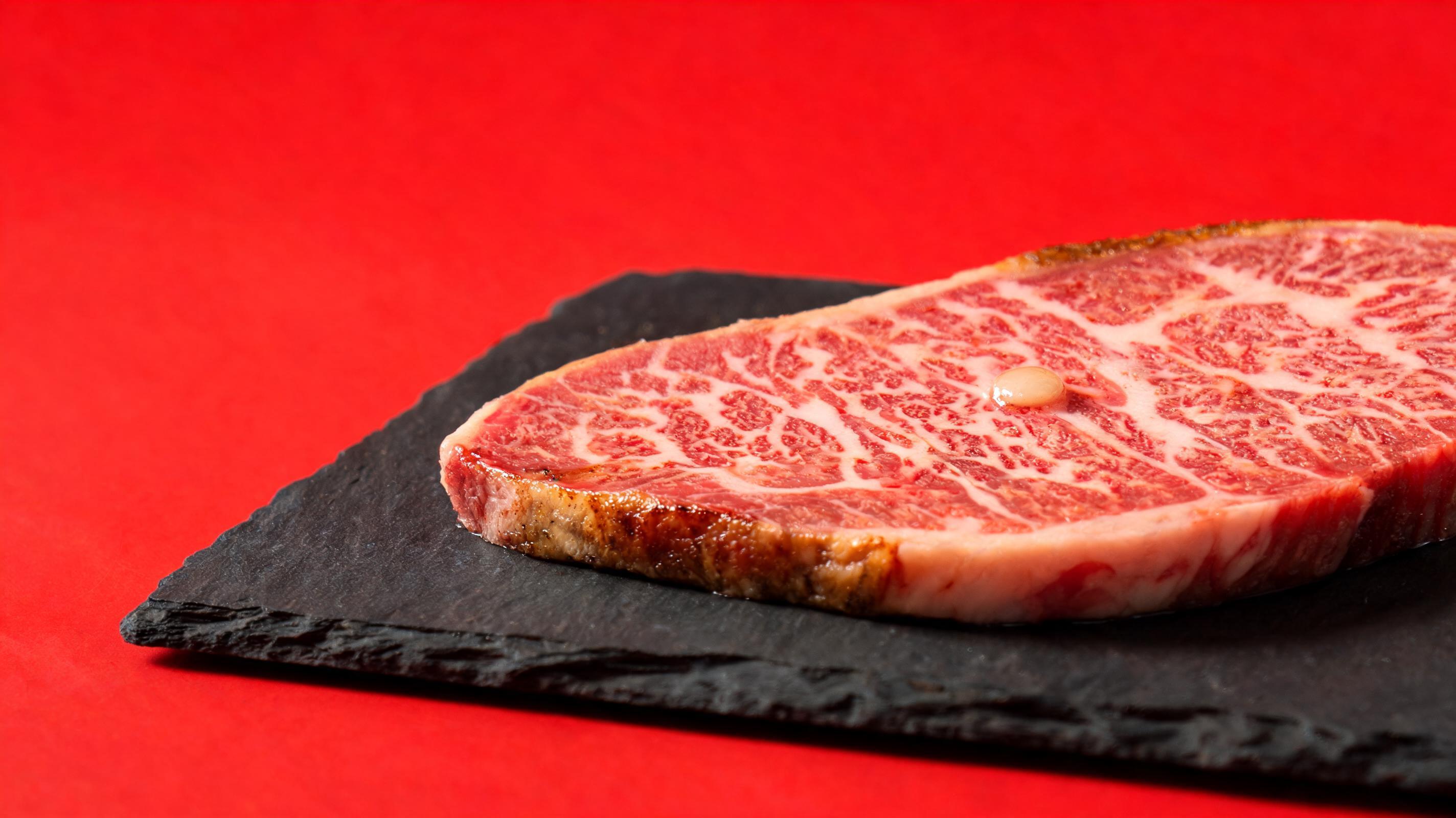 Miyazaki Wagyu A5 Sirloin Seared to render the fat slowly ...